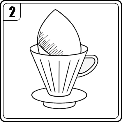Step 2 – Place in dripper
